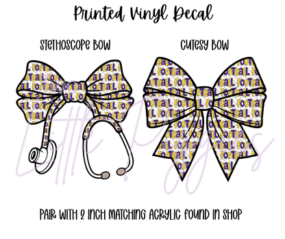 Printed Vinyl - Football - Purple and Gold