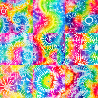 Printed Vinyl - Rainbow Tie Dye