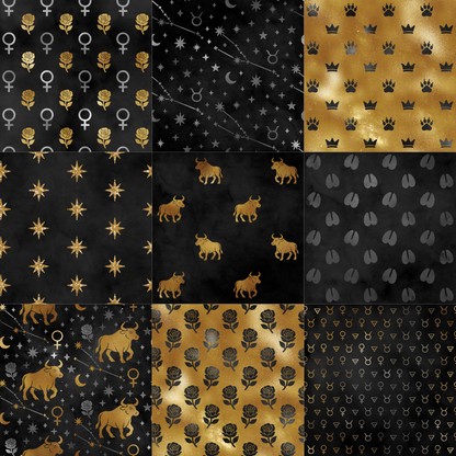 Printed Vinyl - Taurus - Black and Gold