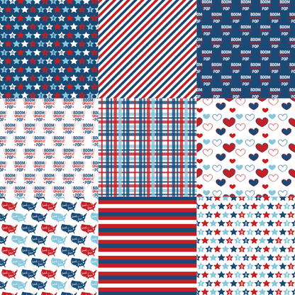 Printed Vinyl - 4th of July - Boom, Sparkle, Pop