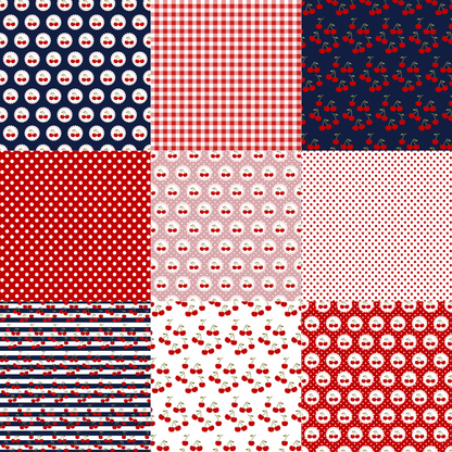 Printed Vinyl - 4th of July - Cherries