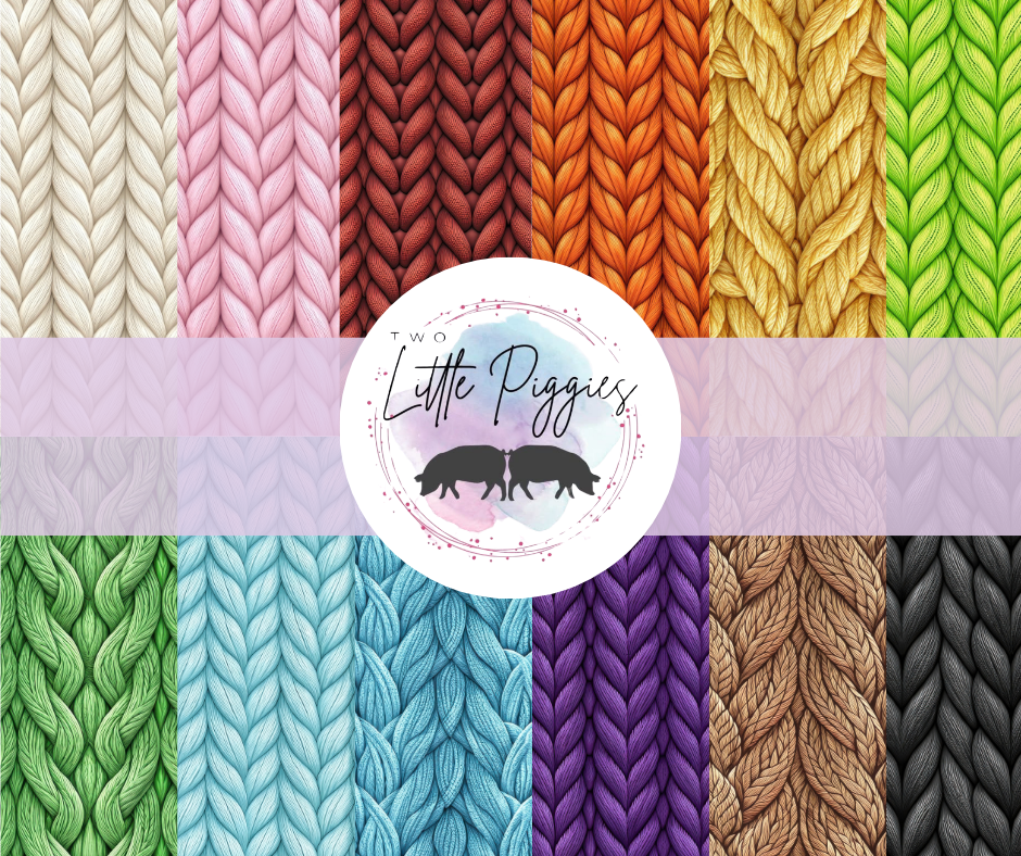 Printed Vinyl - Rainbow Knit