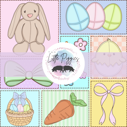 Printed Vinyl - Patchwork - Easter Bunny