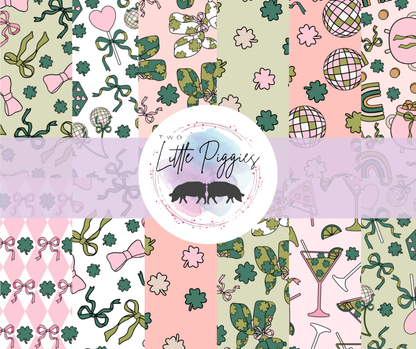 Printed Vinyl - St. Patrick's - Bows, Disco, and Balloon Dogs