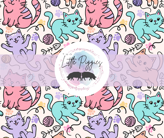 Printed Vinyl - Playful Kitty