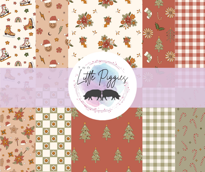 Printed Vinyl - 70s Retro Christmas