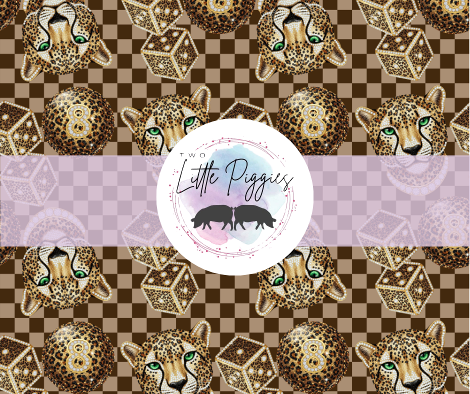 Printed Vinyl - Leopard Dice