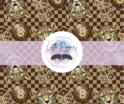 Printed Vinyl - Leopard Dice