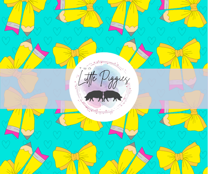 Printed Vinyl - Back to School - Pencil Bows
