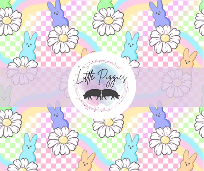 Printed Vinyl - Checkered Candy Bunny