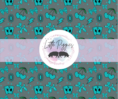 Printed Vinyl - Western Teal Crackle