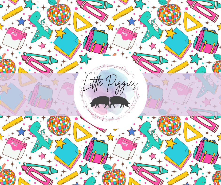 Printed Vinyl - Back to School - Disco Apple