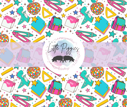 Printed Vinyl - Back to School - Disco Apple