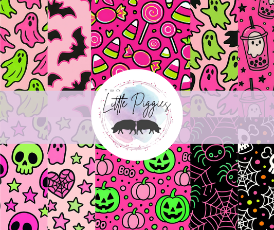 Printed Vinyl - Halloween - Neon Halloween