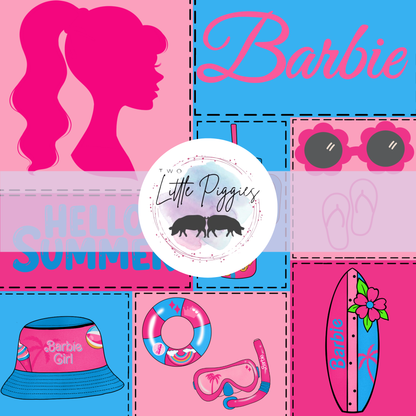Printed Vinyl - Patchwork - Barbie