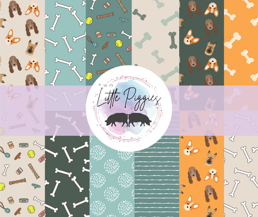 Printed Vinyl - Cute Dogs