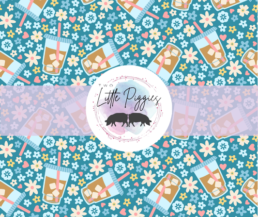 Printed Vinyl - Iced Coffee Floral