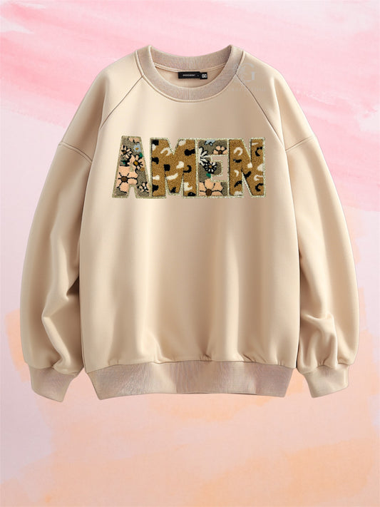 Amen Crewneck_Chenille Patch