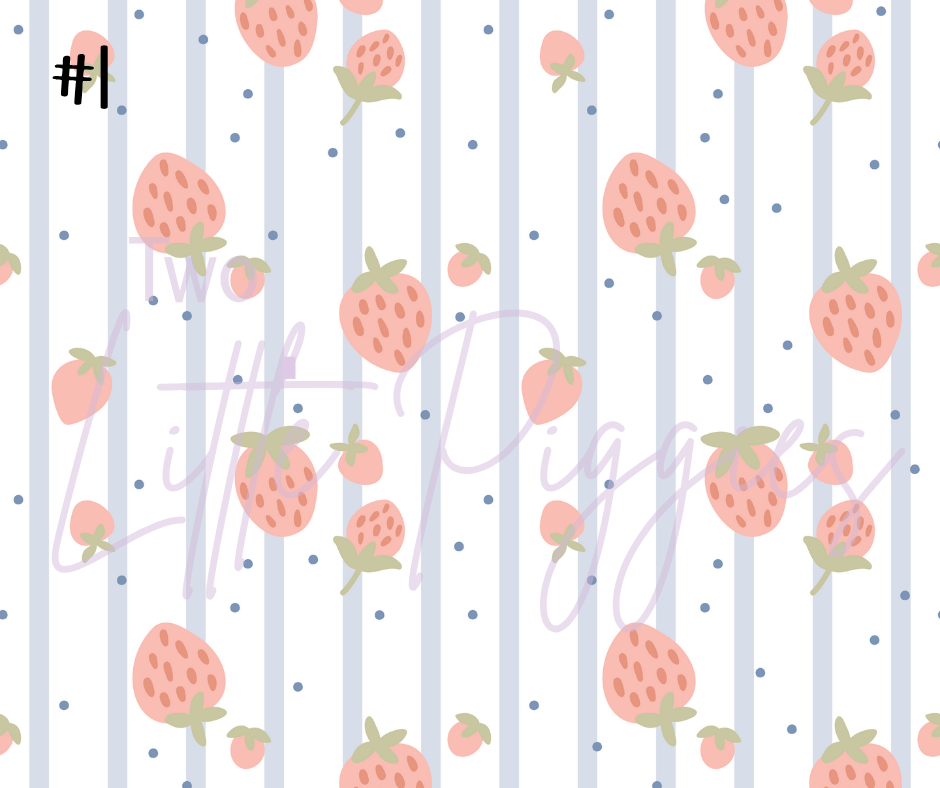 Printed Vinyl - Whimsy Strawberry Collection