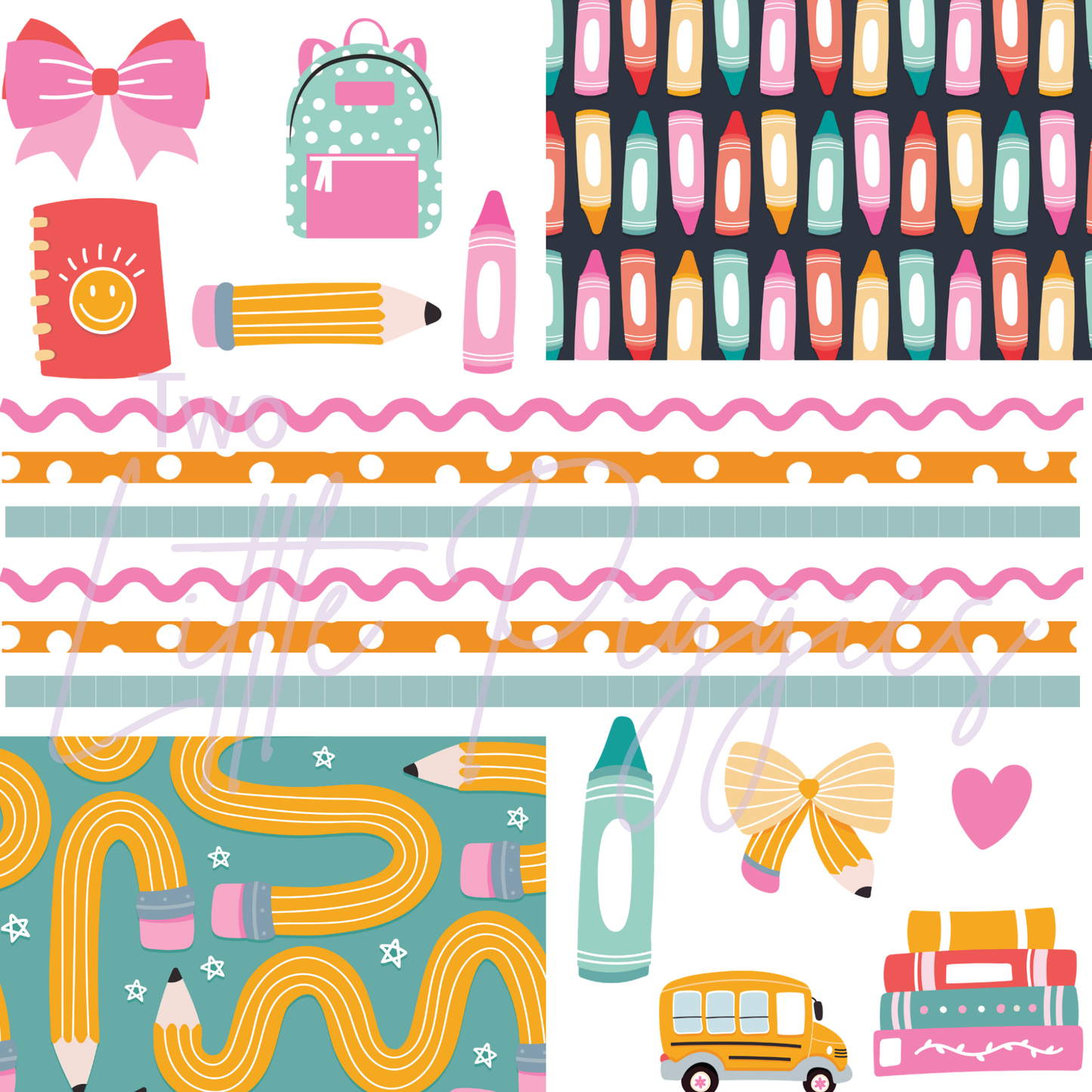 Printed Vinyl - Element Sheet - Retro School