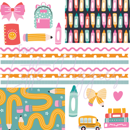 Printed Vinyl - Element Sheet - Retro School