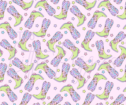 Printed Vinyl - Space Cowgirl Boots