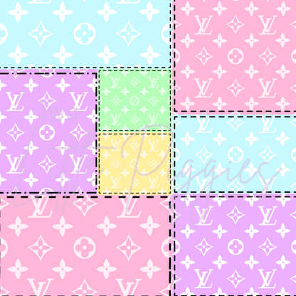 Printed Vinyl -Patchwork - Spring LV