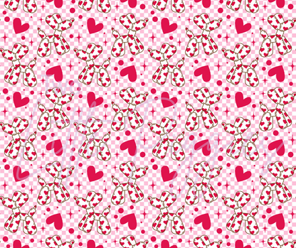 Printed Vinyl - Heart Balloon Dogs