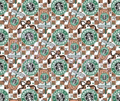 Printed Vinyl - Starbucks Checkered
