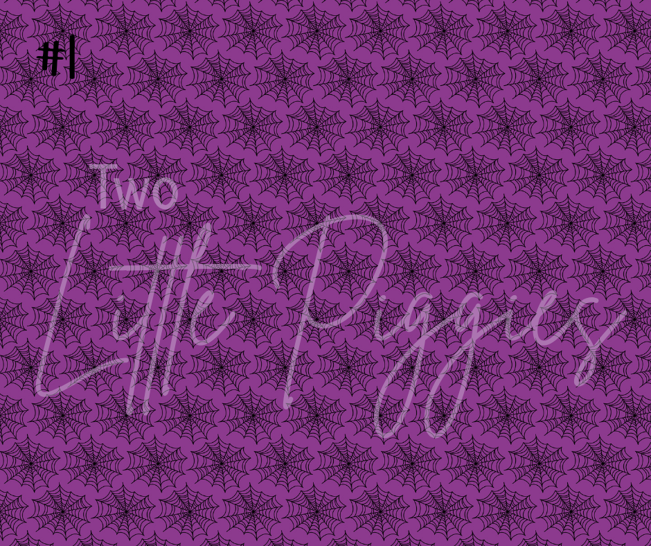 Printed Vinyl - Halloween Teal & Purple Collection