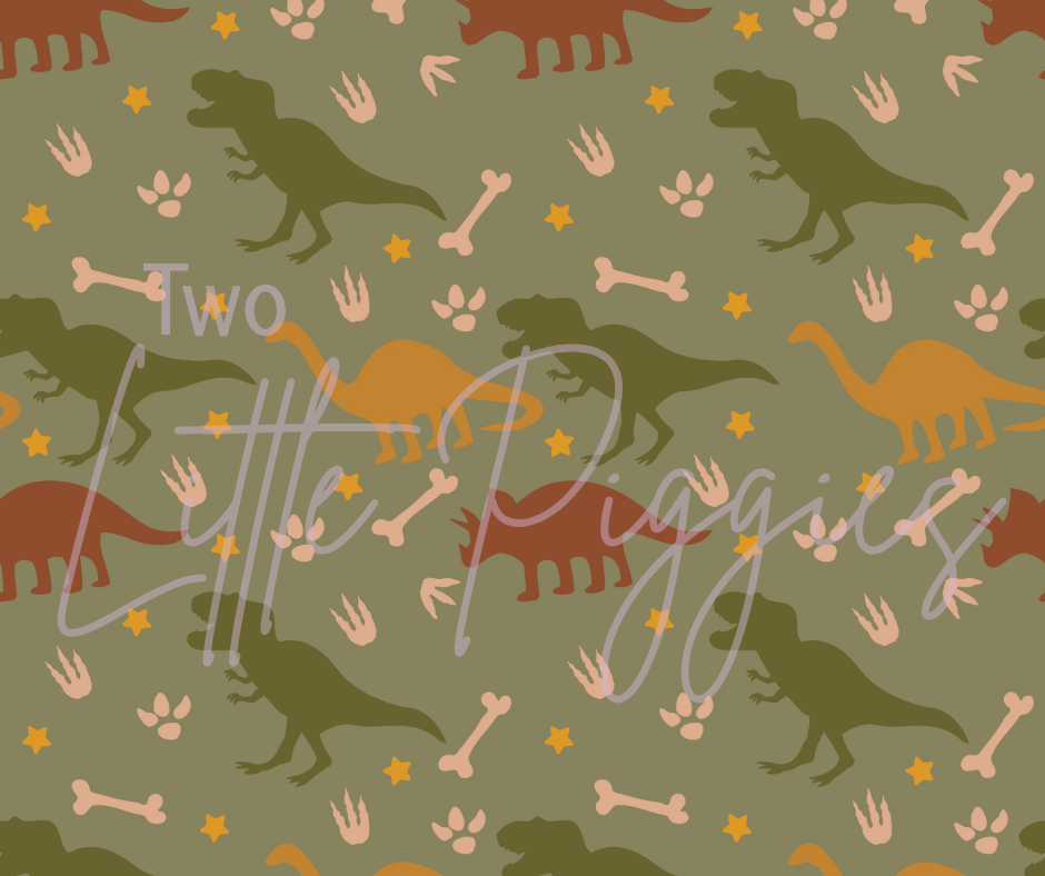Printed Vinyl - Muted Dinos