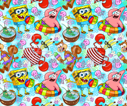 Printed Vinyl - Sponge Bob Summer