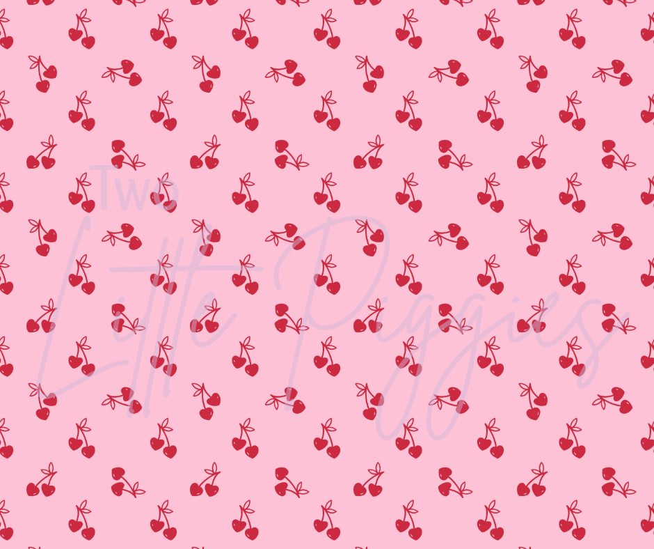 Printed Vinyl - Valentine - Cherry Hearts