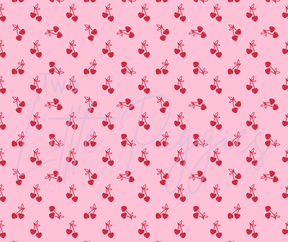 Printed Vinyl - Valentine - Cherry Hearts