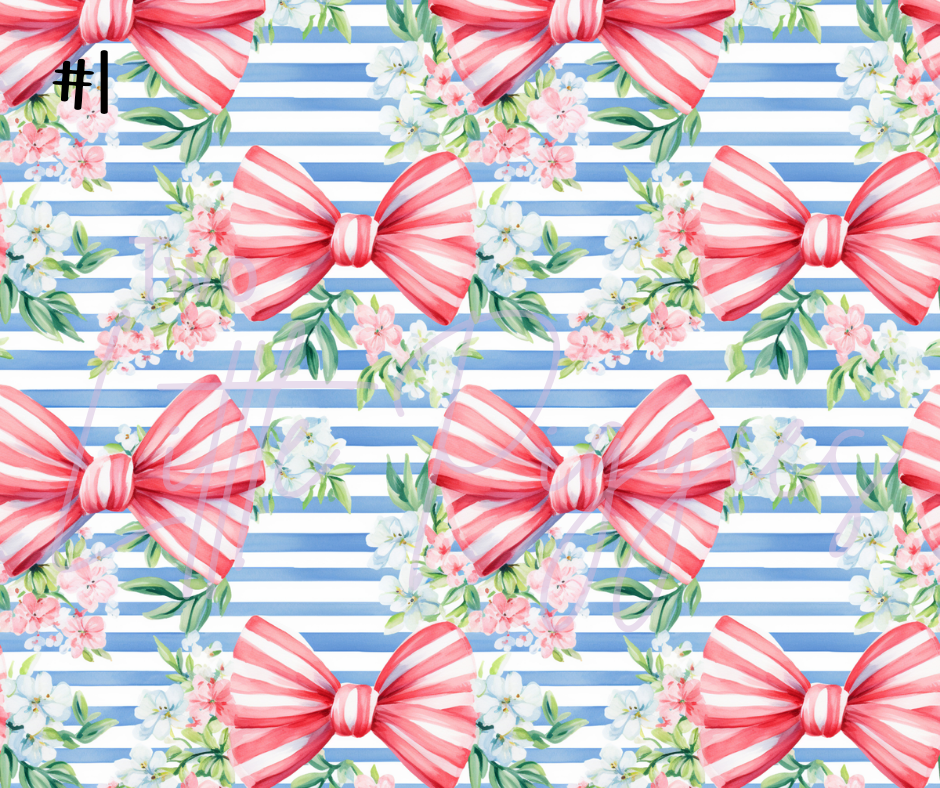Printed Vinyl - Preppy Bows