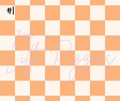 Printed Vinyl - Checkers - Boho Muted