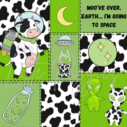 Printed Vinyl - Patchwork - I'm Going to Space