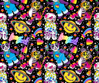 Printed Vinyl - 90's - Lisa Frank - Black