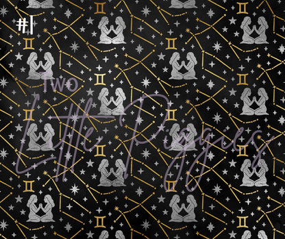 Printed Vinyl - Gemini - Black and Gold