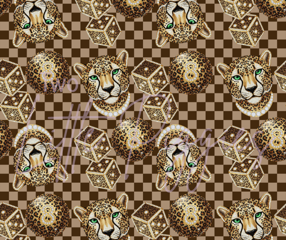 Printed Vinyl - Leopard Dice