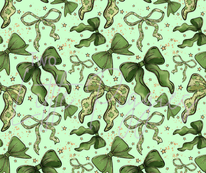 Printed Vinyl - St. Patrick's - Clover Bows