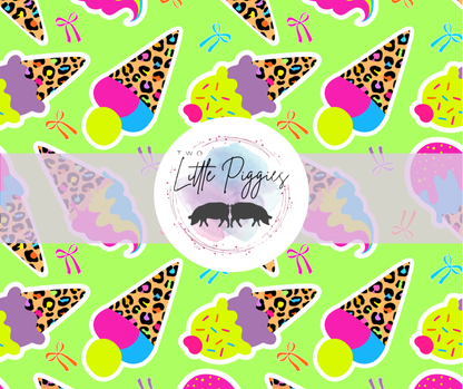 Printed Vinyl - Neon Ice Cream