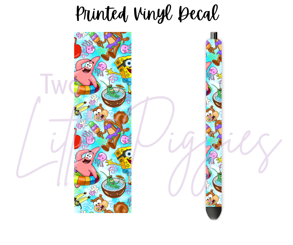 Printed Vinyl - Sponge Bob Summer