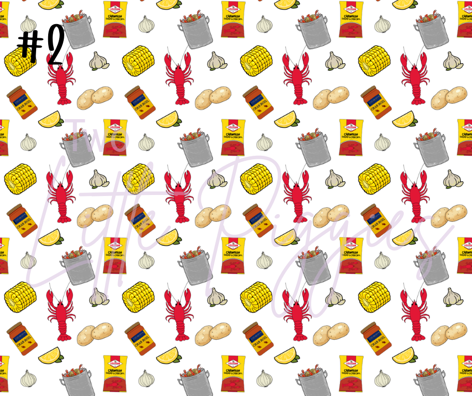 Printed Vinyl - Crawfish Boil