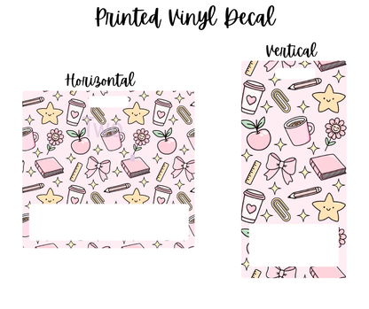 Printed Vinyl - Back to School - Pastel School Supplies