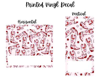 Printed Vinyl - 4th of July - Red Lover Cowgirl Boot