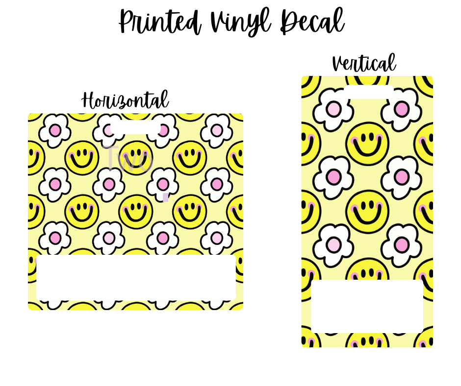 Printed Vinyl - Cutesy Smiles and Daisies