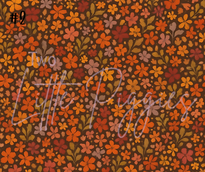 Printed Vinyl - Burgundy Fall Floral