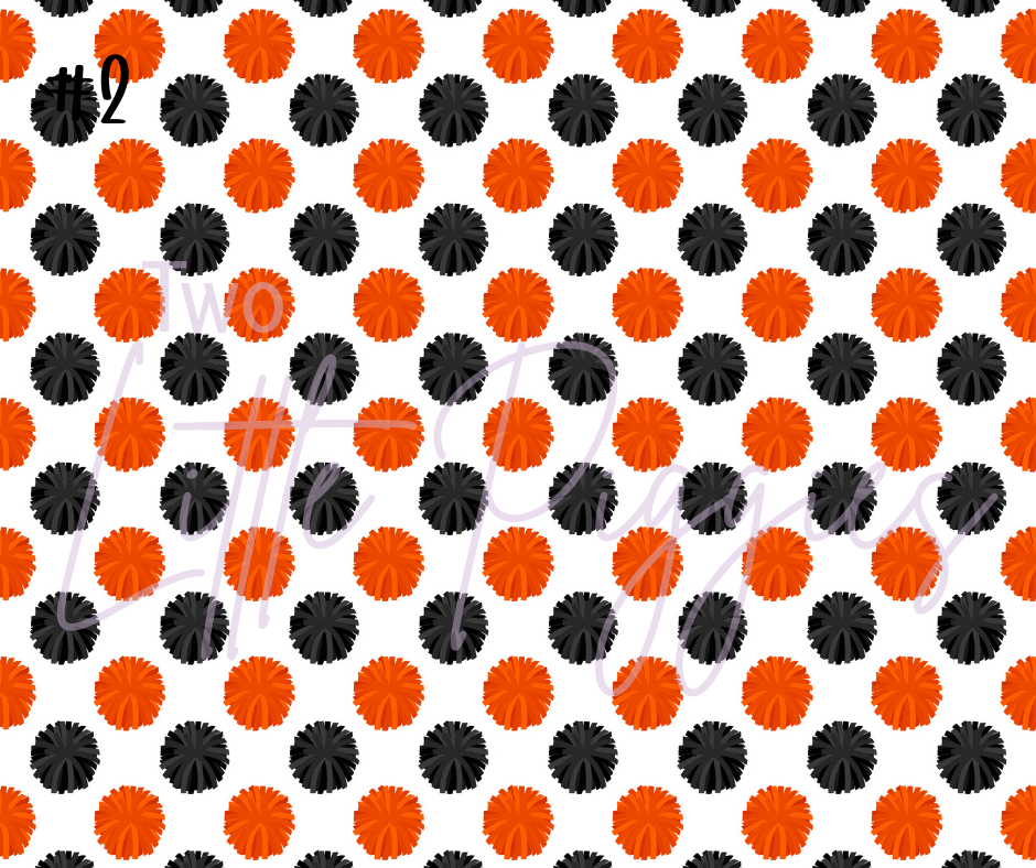 Printed Vinyl - Cheer - Orange and Black