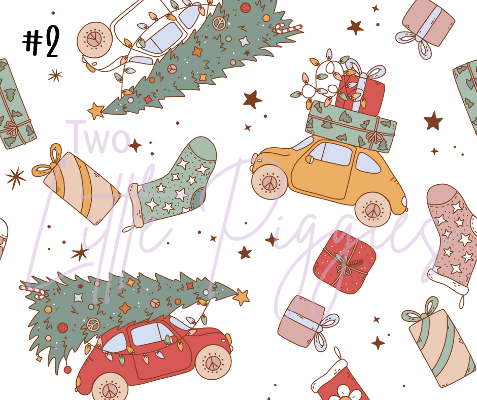 Printed Vinyl - Groovy Retro Christmas